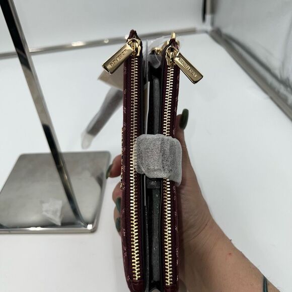 Michael Kors Jet Set Travel Large Double-Zip Wristlet Wallet Phone Holder - Picture 7 of 8